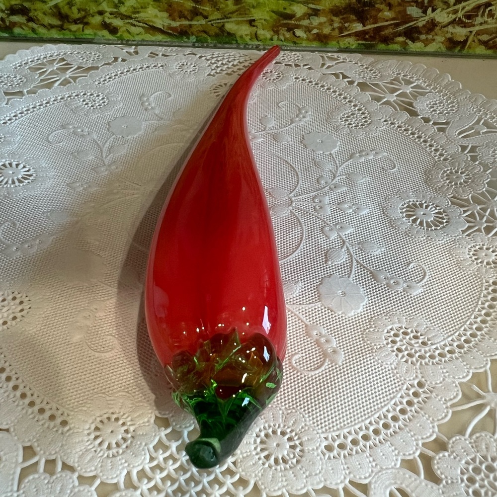 Red Glass Vintage Pepper 🌶️ Prague